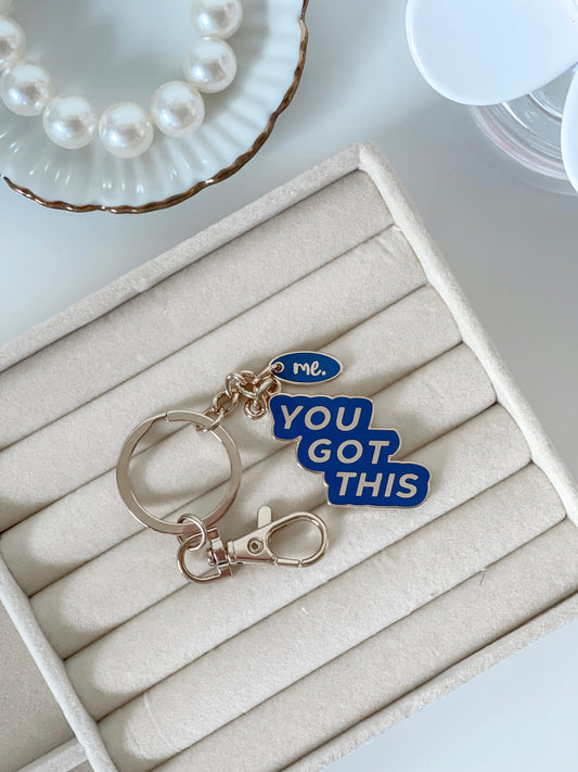 Navy Blue You Got This Keyring. Fun, trendy, cool, affordable accessory